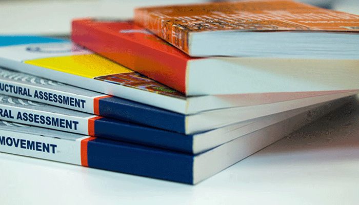 Stack of printed and bound books